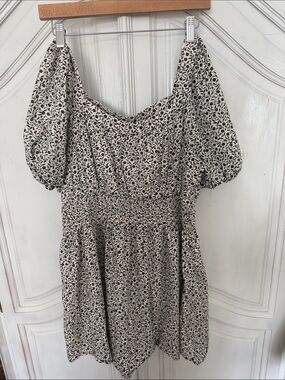 Old Navy Floral Smocked‎ Mini Dress | Puff Sleeves | Cottagecore Boho | Size L/P